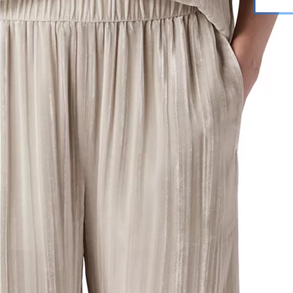 NWT Eileen Fisher Wide Leg Crushed Velvet Ankle Pants (size M) - Picture 5 of 10